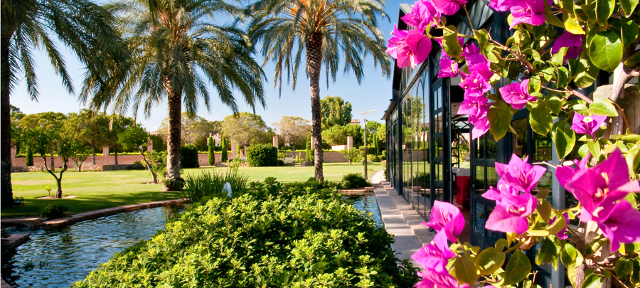 Vista a los jardines