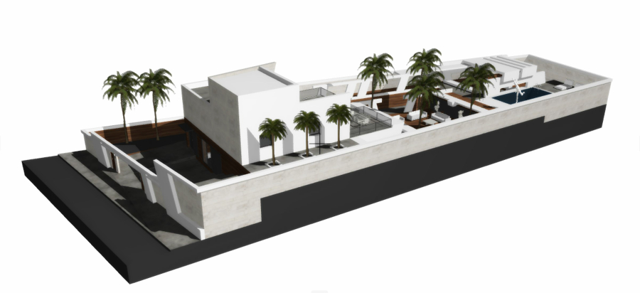 Vista aérea de la parcela.