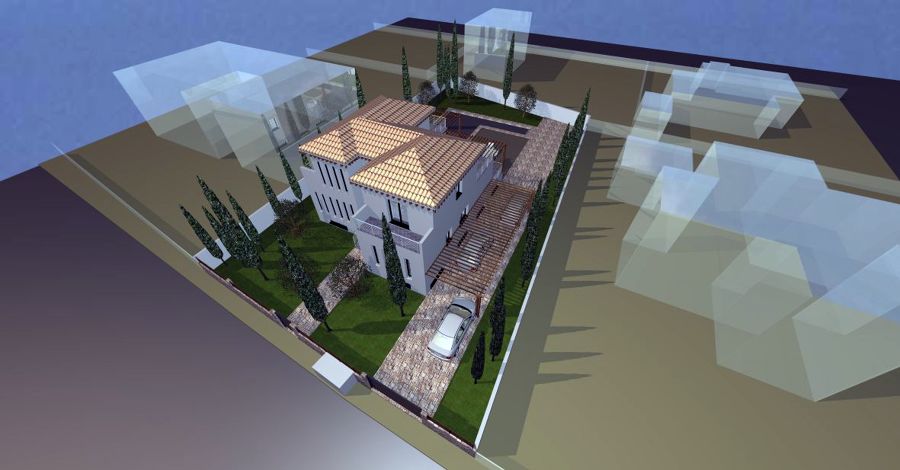 Vista aérea de la vivienda