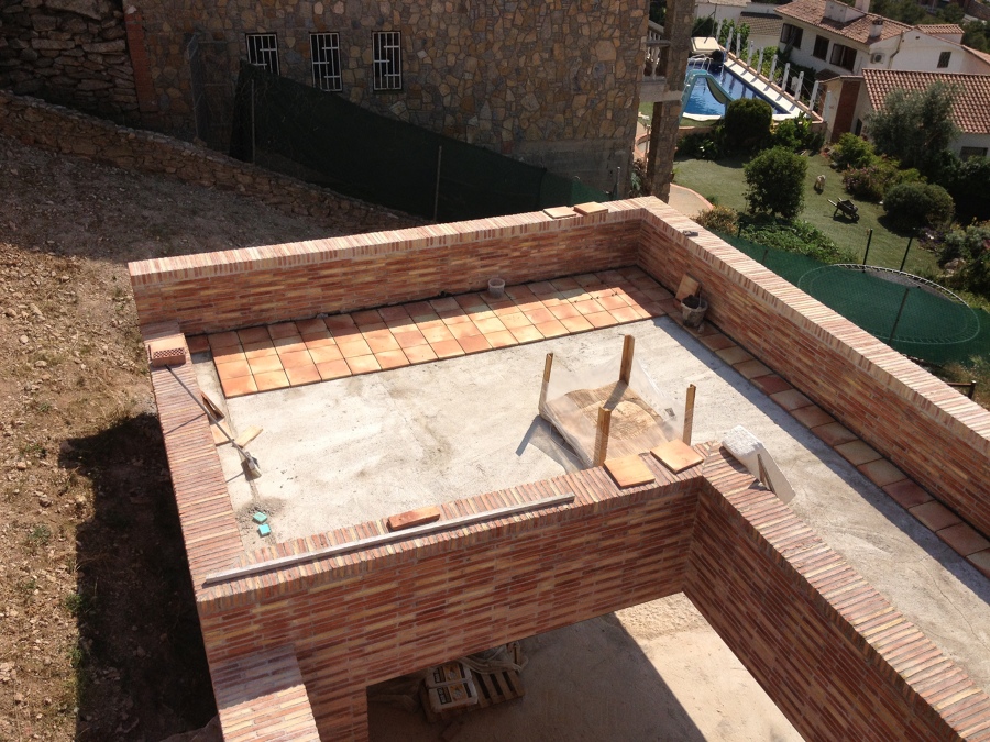 Vista Alzada terraza en proceso