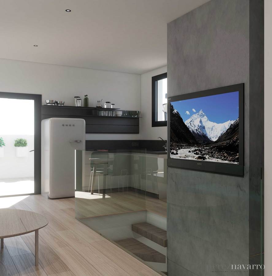 VISTA ATICO COCINA-ASCENSOR