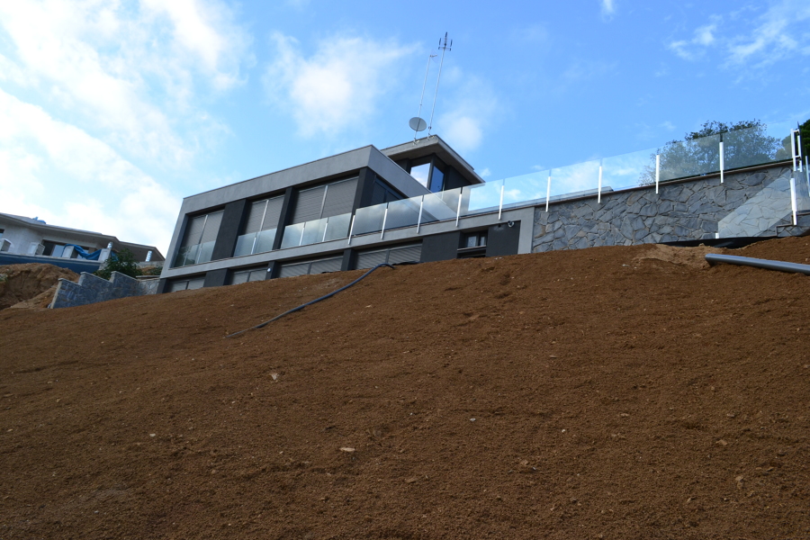 Vista de la base talud