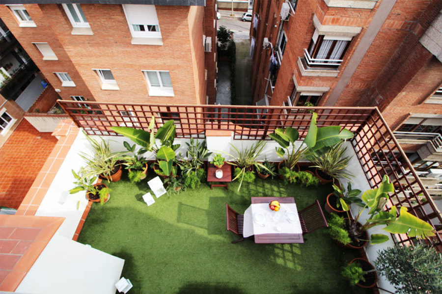 Vista cenital de la terraza