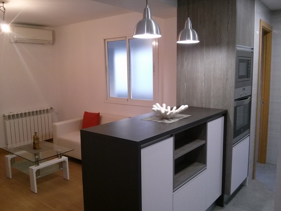 VISTA COCINA AMERICANA Y SALON