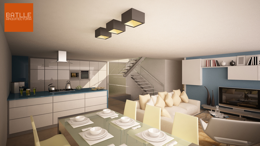 Vista cocina-comedor