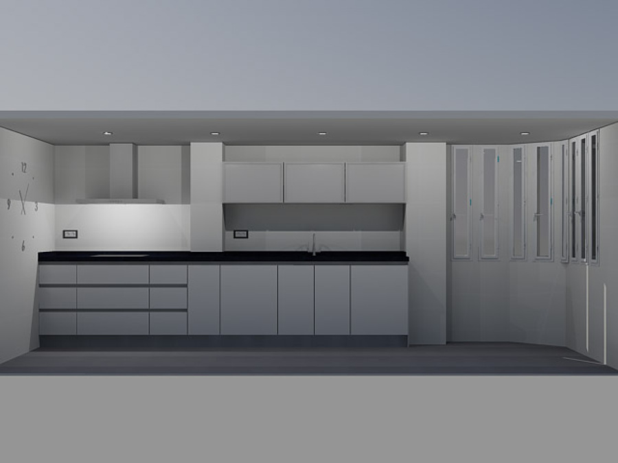 Vista cocina en 3D