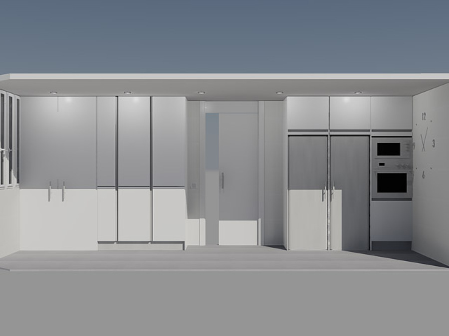 Vista cocina en 3D
