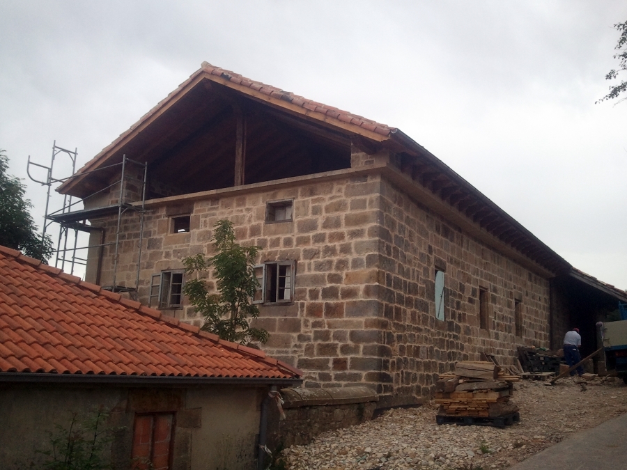 Vista con cubierta y fachada realizadas