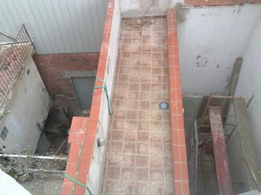 Vista de arriba del pasillo