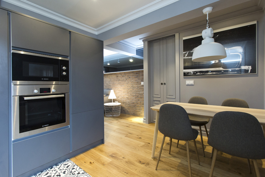 Vista de cocina abierta a salon