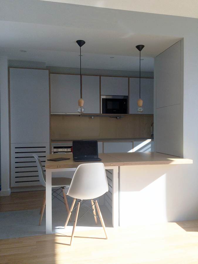 Vista de la apertura hacia la cocina