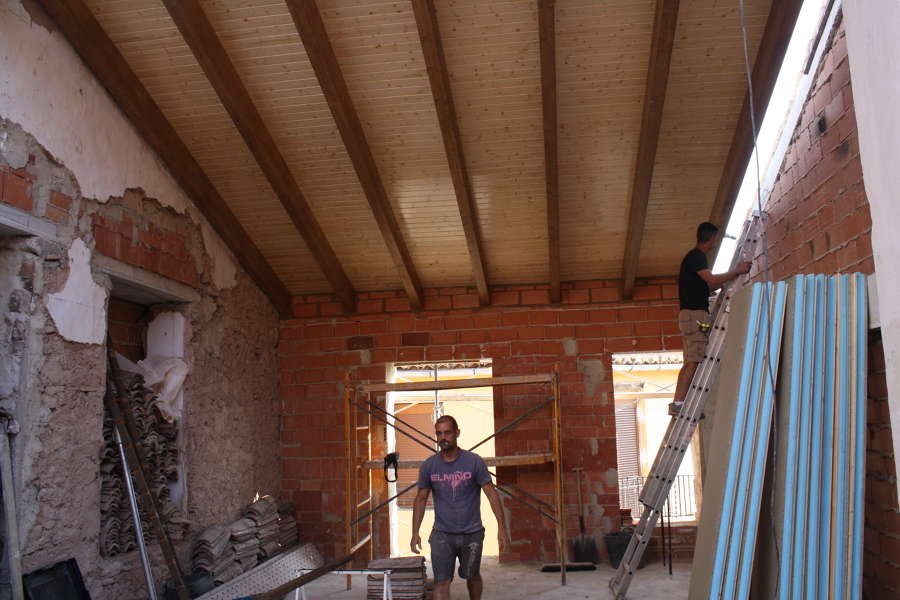 Vista de la cubierta por debajo