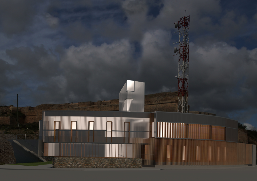 Vista de la fachada de Salvamento Marítimo