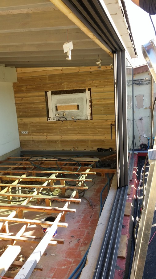 Vista de la perfilería del marco de 117mm