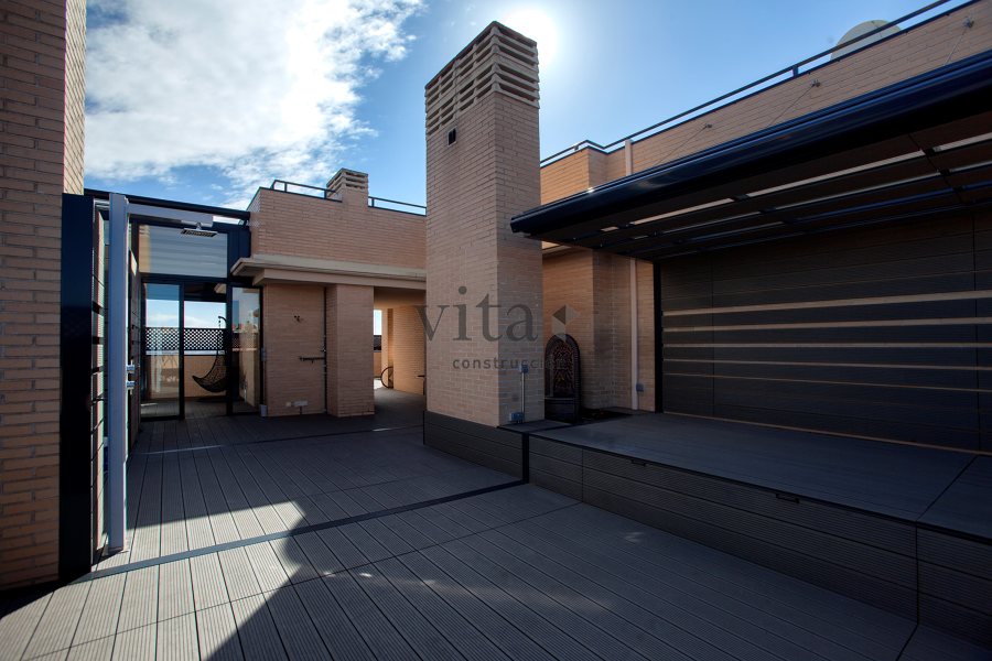 Vista de la pérgola y del day-bed