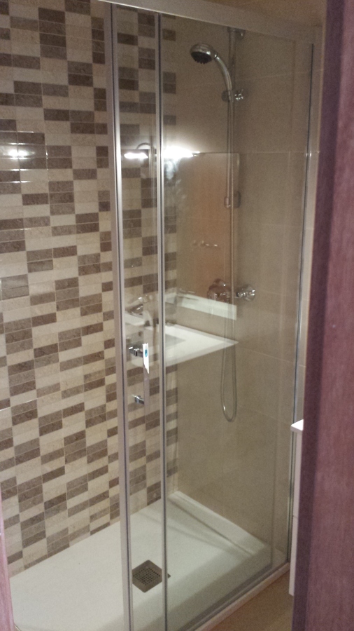 Vista de la zona de ducha