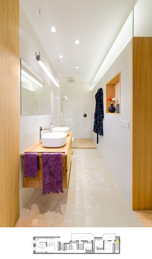 Vista del baño principal