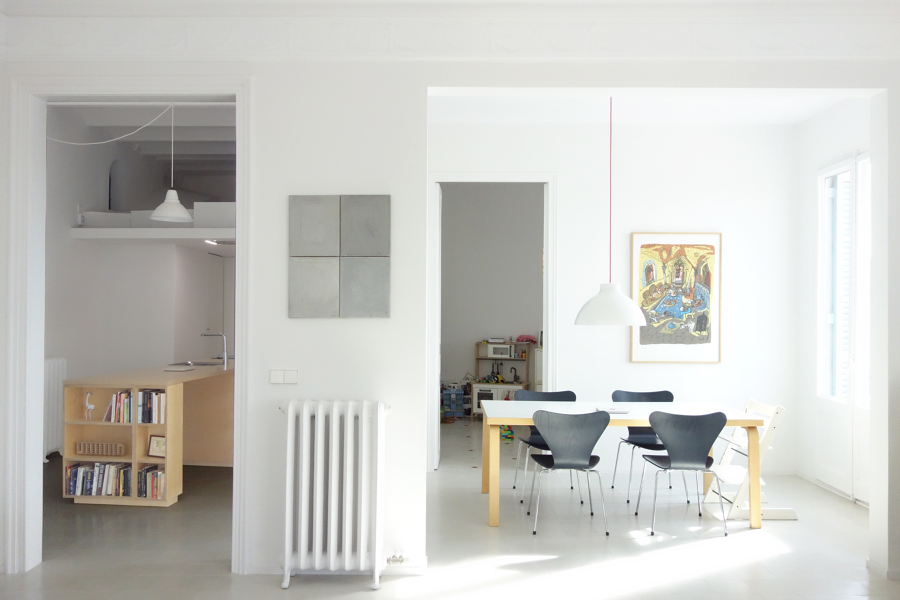 vista del comedor y la cocina