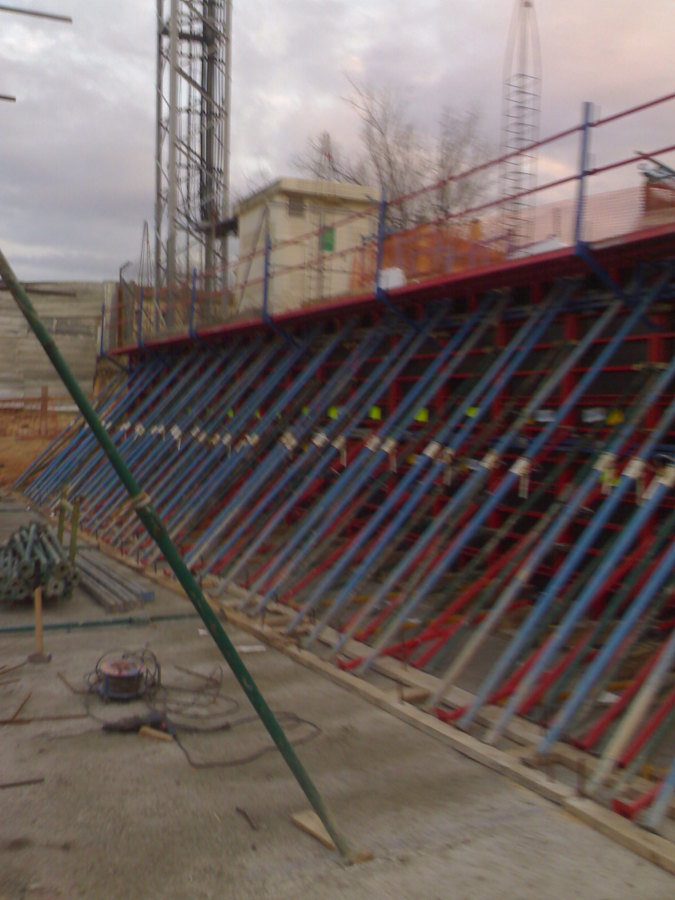 vista del encofrado a una cara 