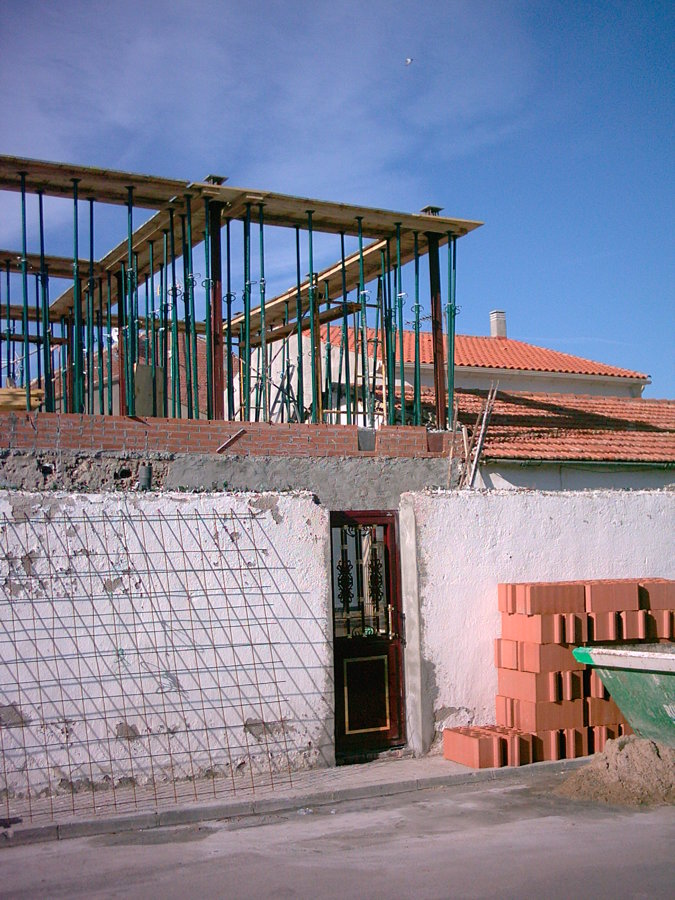Vista del enconfrado del forjado de cubierta