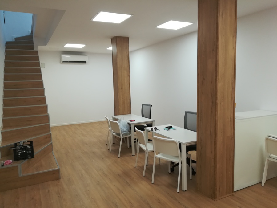 Vista del sótano de la inmobiliaria terminado