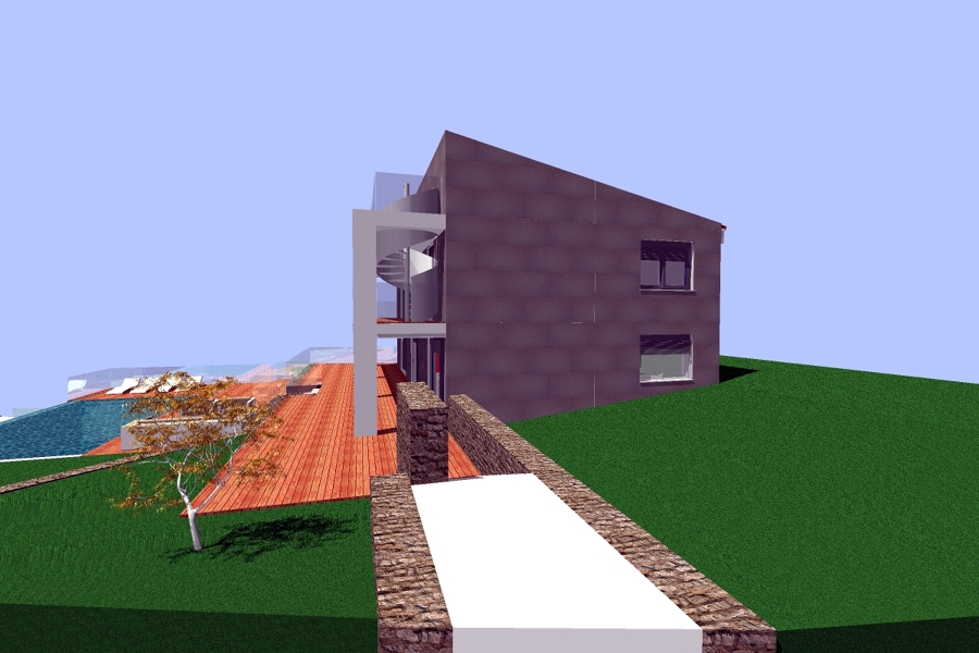 Vista desde el acceso peatonal