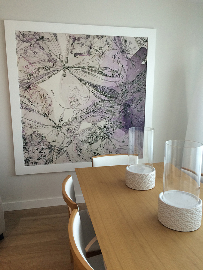 Vista detalle mural salón