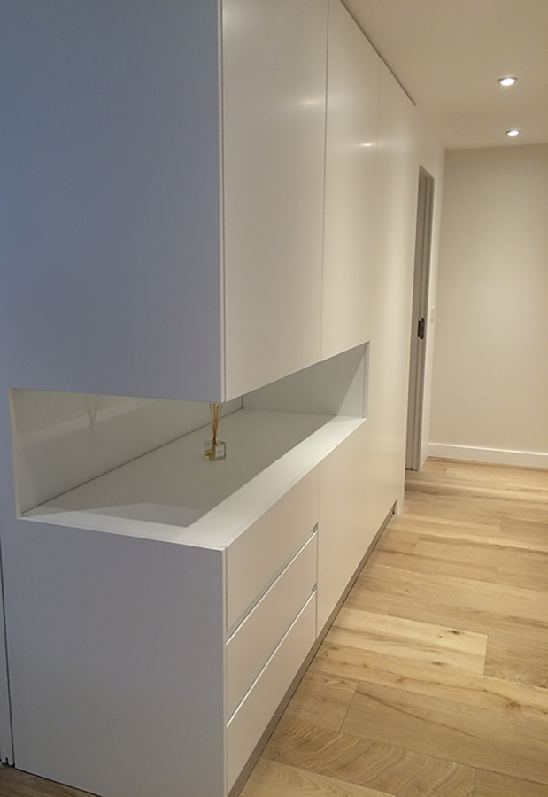 Vista diseño mueble entrada