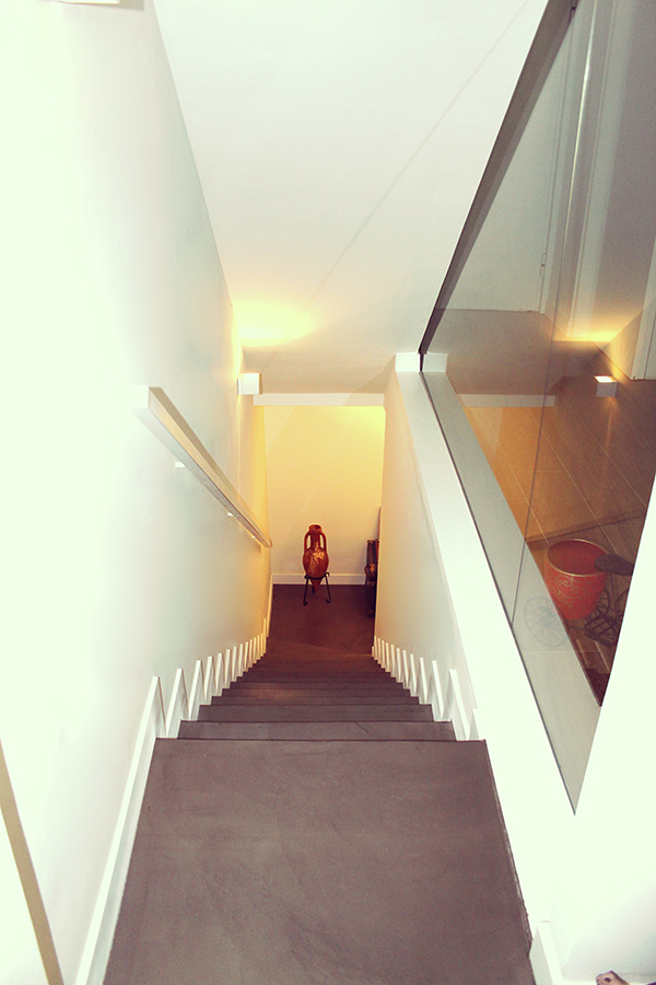 Vista escalera microcemento