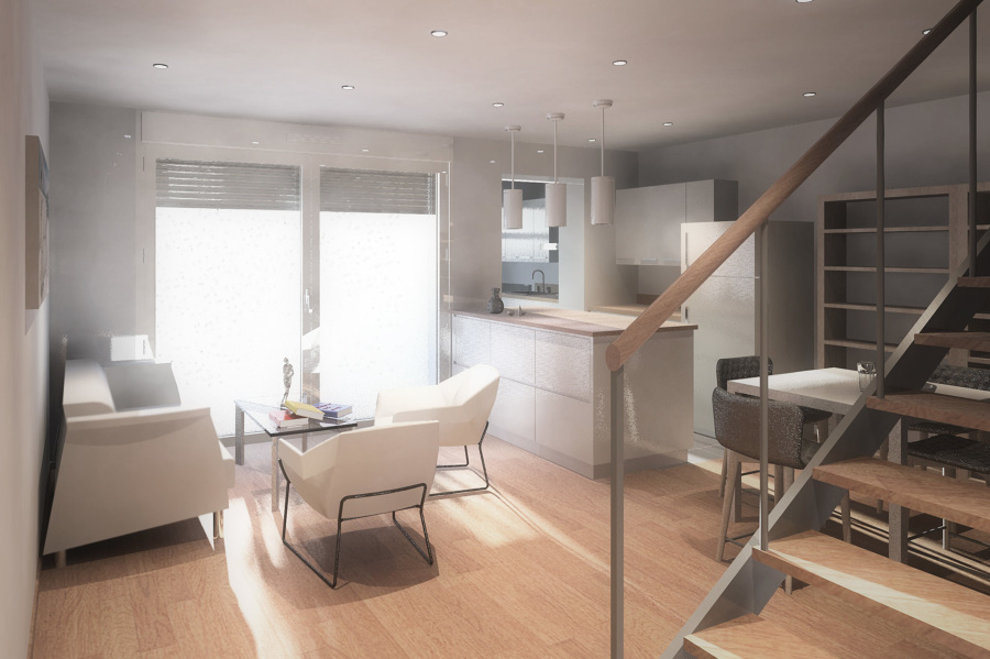 Vista estar - comedor -cocina