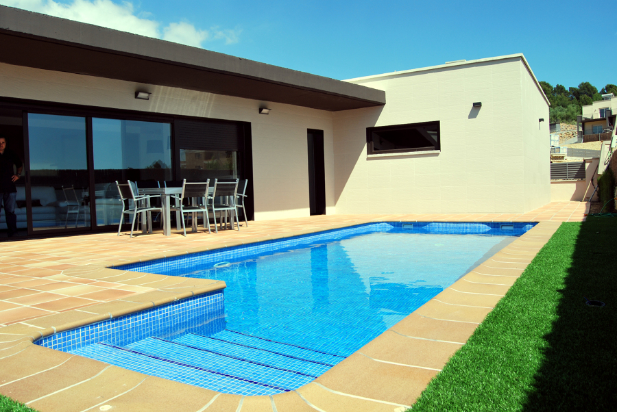 Vista exterior piscina