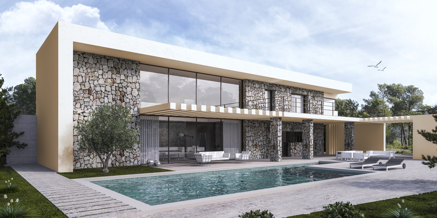 Vista Fachada Piscina