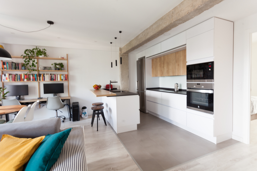 Vista general cocina abierta