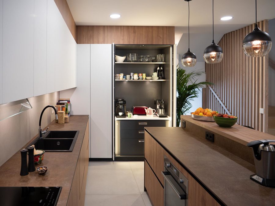 Vista general de la distribución de la cocina