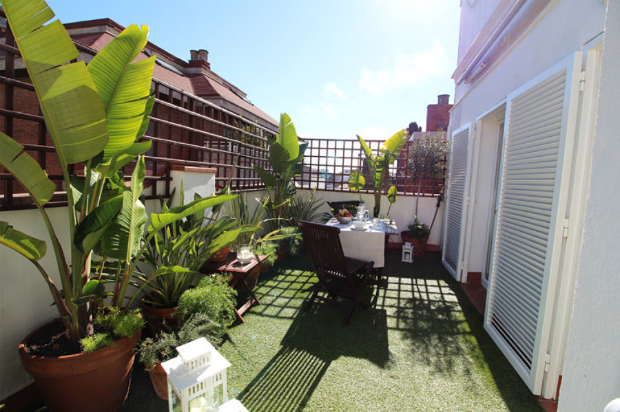 Vista general de la terraza