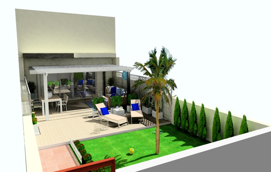 Vista general de la terraza