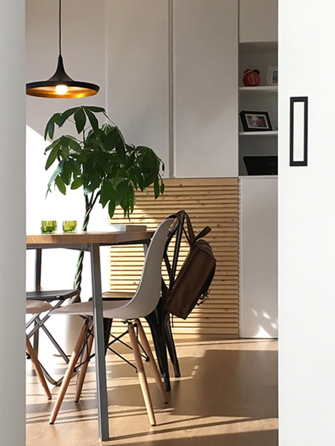 Vista hacia el mueble del salón. 