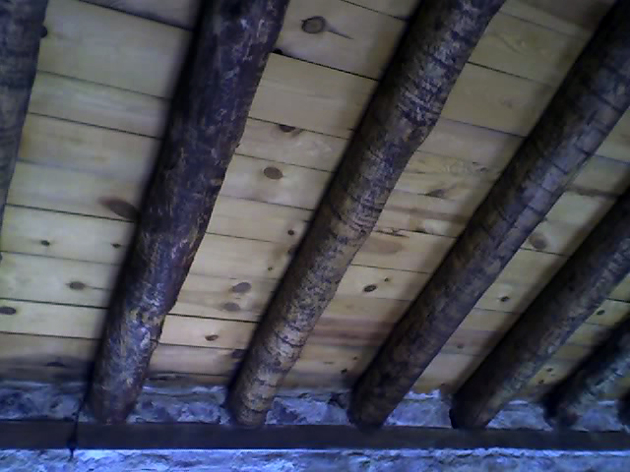 Vista interior de la cubierta sobre la cocina comedor