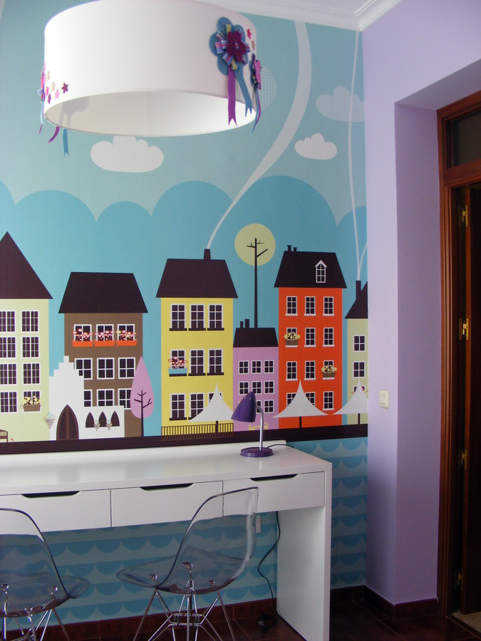 Vista papel pintado.