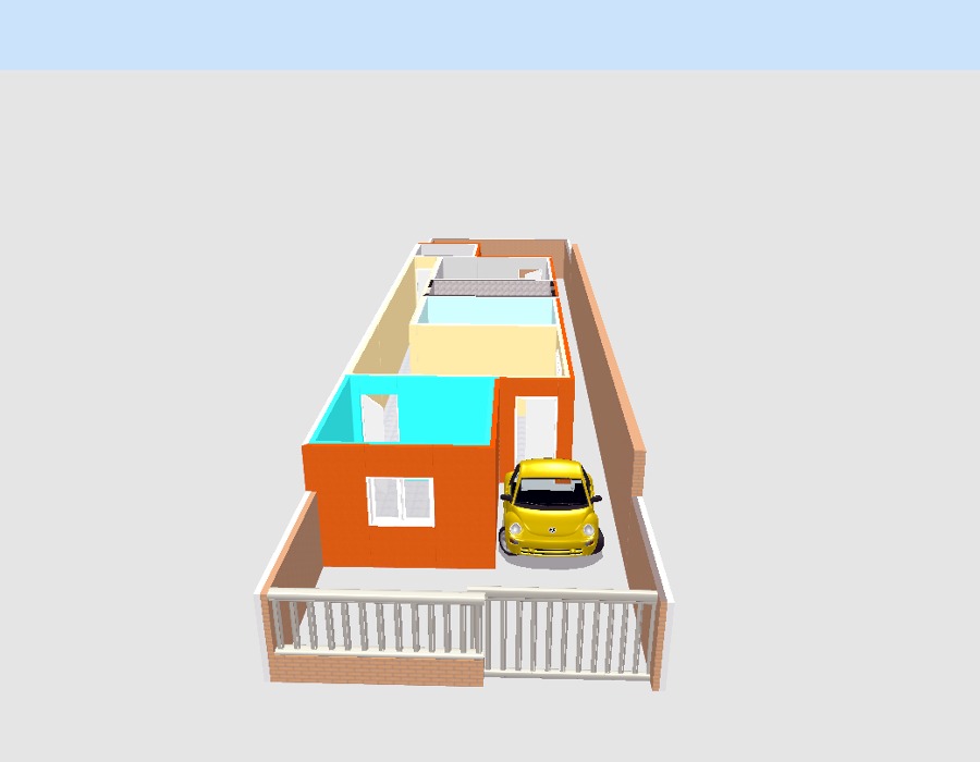 vista superior de la vivienda 