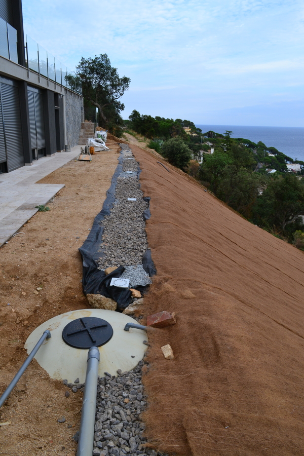 Vista superior de la malla