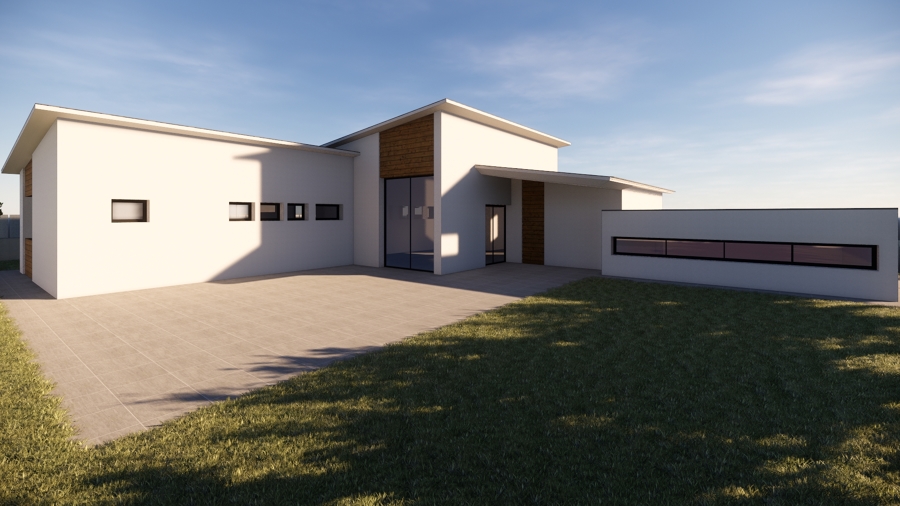 Vista trasera de la casa