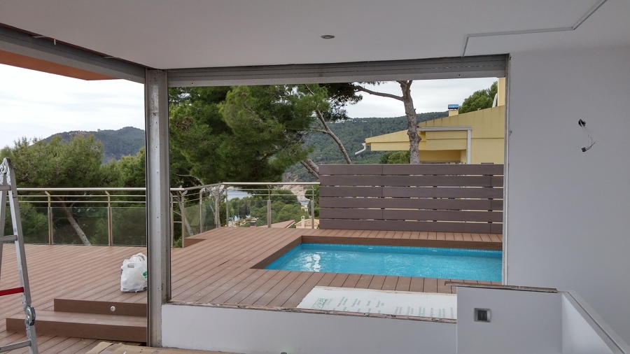 Vistas de parte de la terraza en espacio a cerrar