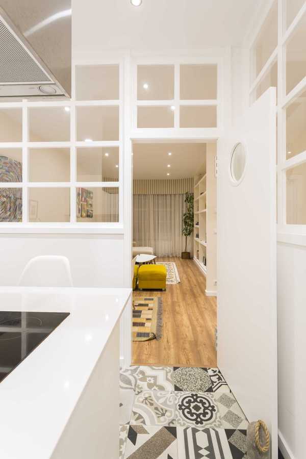 cocina con vista al salón