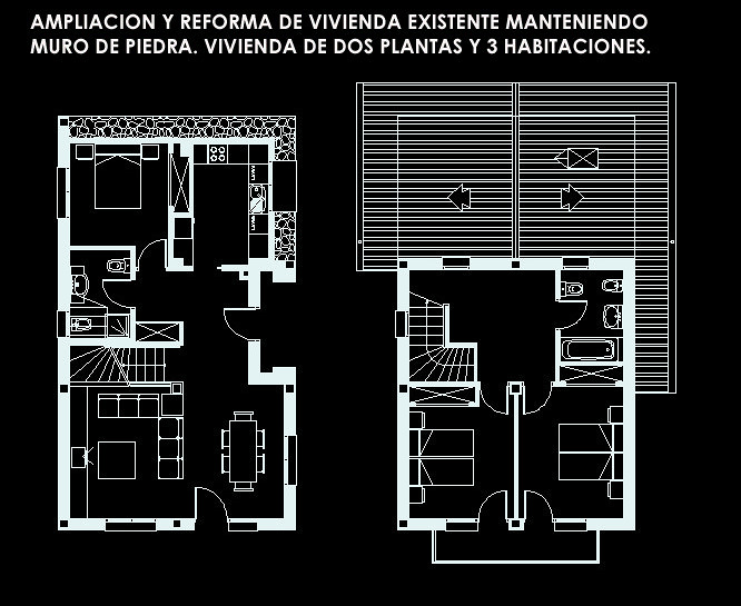 Vivienda unifamiliar de dos plantas.