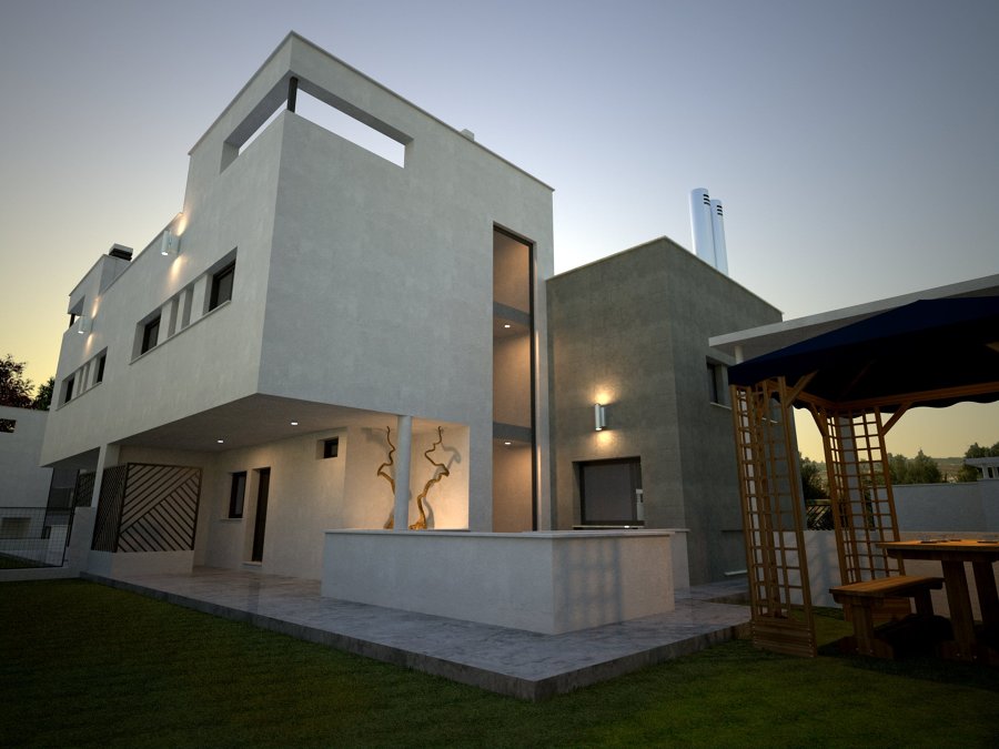 Viviendas pareadas. Alhaurín de la torre. Vista nocturna