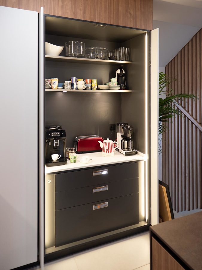 Zona de desayunos integrada en la cocina