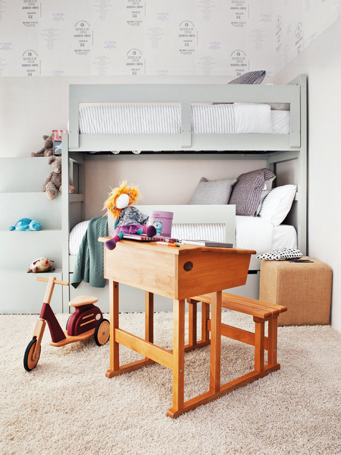 Zona de descanso con madera