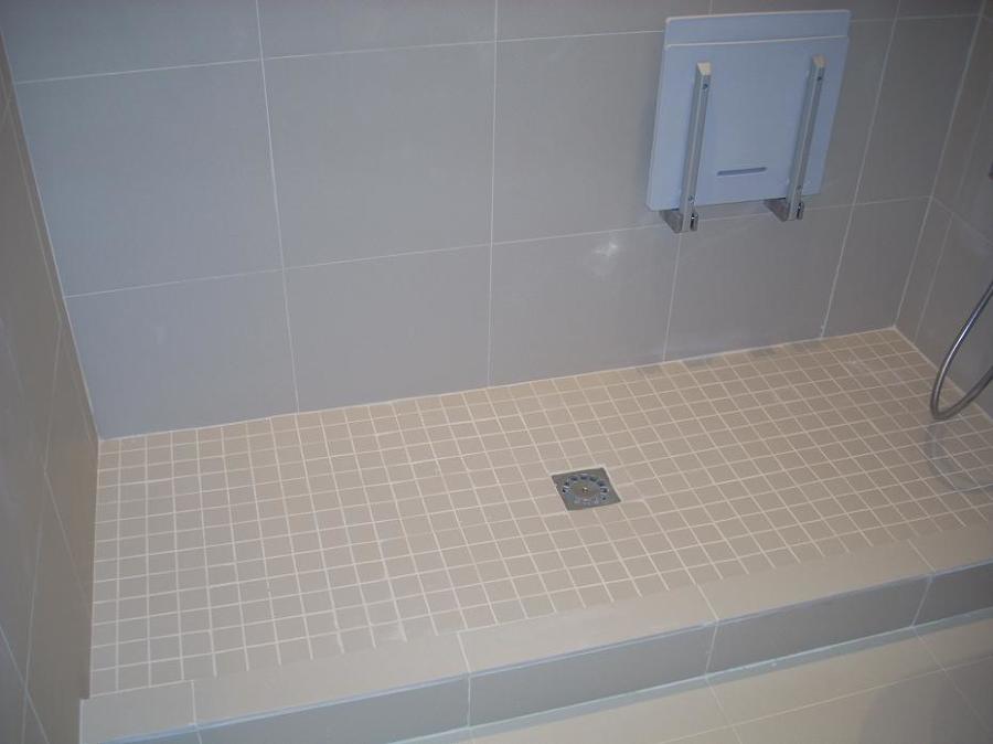 Zona de ducha de albañilería 