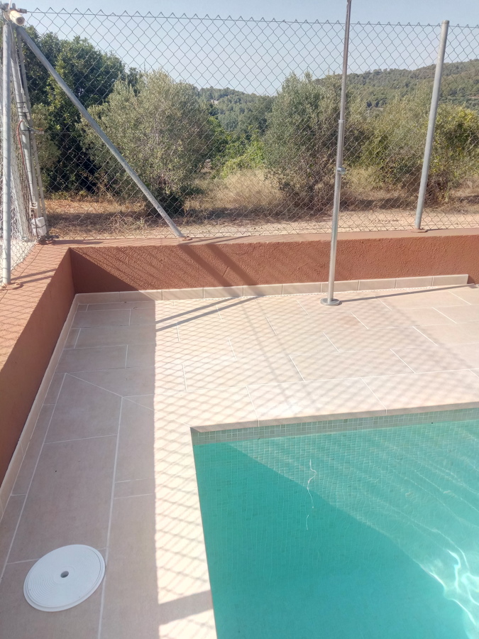 Zona de ducha terminada.